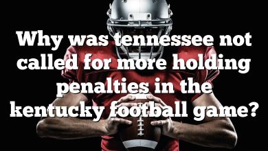 Why was tennessee not called for more holding penalties in the kentucky football game?