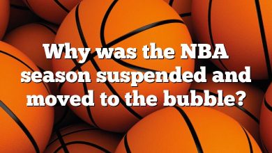 Why was the NBA season suspended and moved to the bubble?