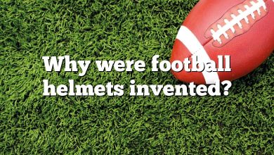 Why were football helmets invented?