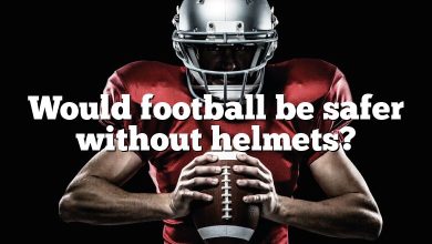 Would football be safer without helmets?