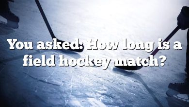 You asked: How long is a field hockey match?