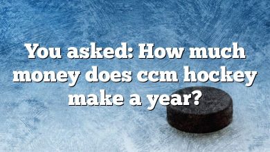 You asked: How much money does ccm hockey make a year?