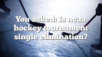 You asked: Is ncaa hockey tournament single elimination?