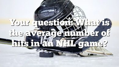 Your question: What is the average number of hits in an NHL game?